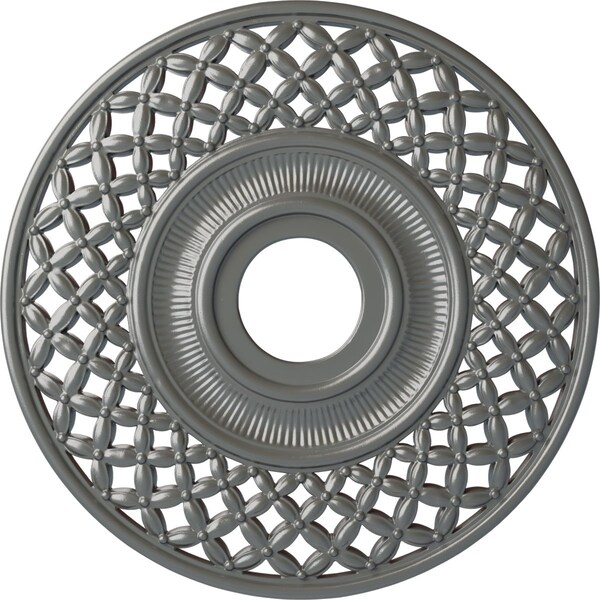 Ekena Millwork Robin Ceiling Medallion (Fits Canopies up to 6 1/4"), 22 1/4"OD x 4 3/4"ID x 1 1/4"P, Silver CM22RBSLS - main